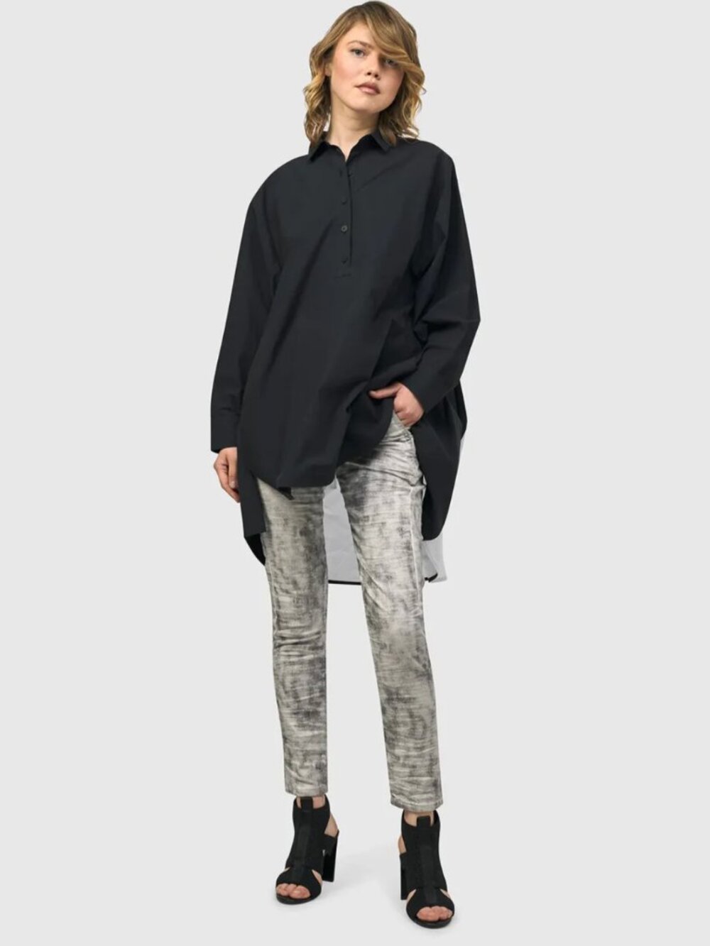 Marble-effect Skinny Pants for Women. Alembika Sz 3